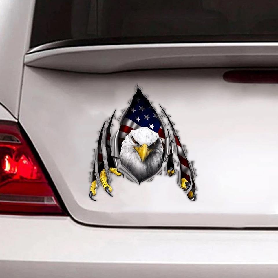 [sk0320-snf-tpa] Eagle car sticker animal lover - Camellia Print