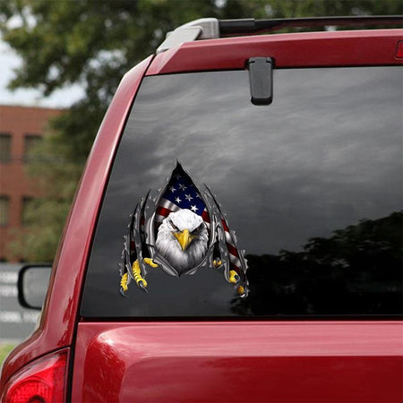 [sk0320-snf-tpa] Eagle car sticker animal lover - Camellia Print