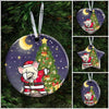 French Bulldog Christmas Ceramic Ornament Christmas Home Decor