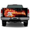 Guitar On Fire Graphic Art Tailgate Wrap Sticker Tailgate Wrap Decals For Trucks