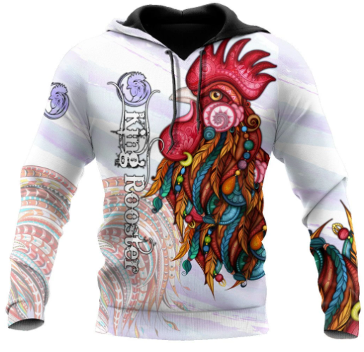 Premium Rooster King Tribal Pattern All Over Printed 45