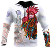 Premium Rooster King Tribal Pattern All Over Printed 45