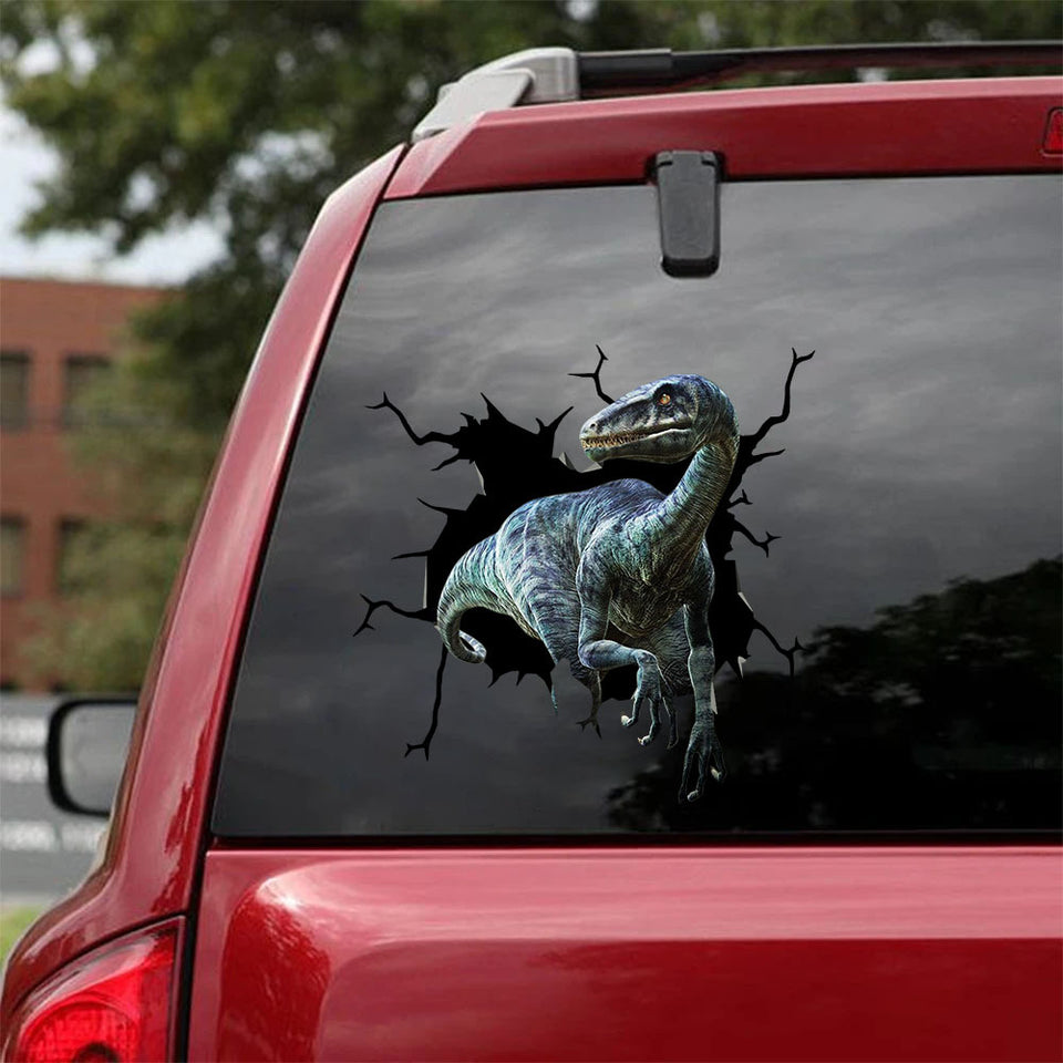 Dinosaur Crack Decal Sticker Car Nice Waterproof Labels For Bottles 2 Year Anniversary Gift - General die-cut waterproof vinyl sticker decal