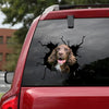 Gun Dog Crack Decals For Windows Funny Faces Waterproof Sticker Paper Gift Ideas For Mom - Dog Lovers die-cut waterproof vinyl sticker decal
