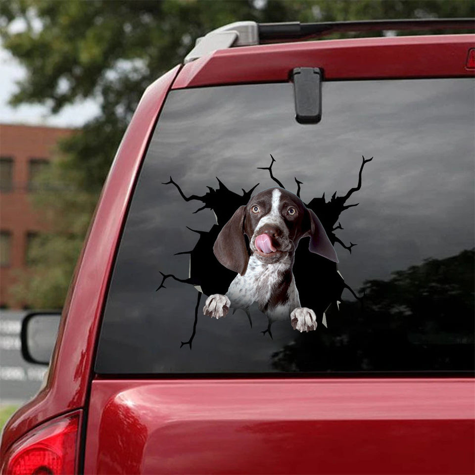Gun Dog Crack Bumper Sticker Funny Wall Decor Custom Bumper Stickers Good Mothers Day Gifts - Dog Lovers die-cut waterproof vinyl sticker decal