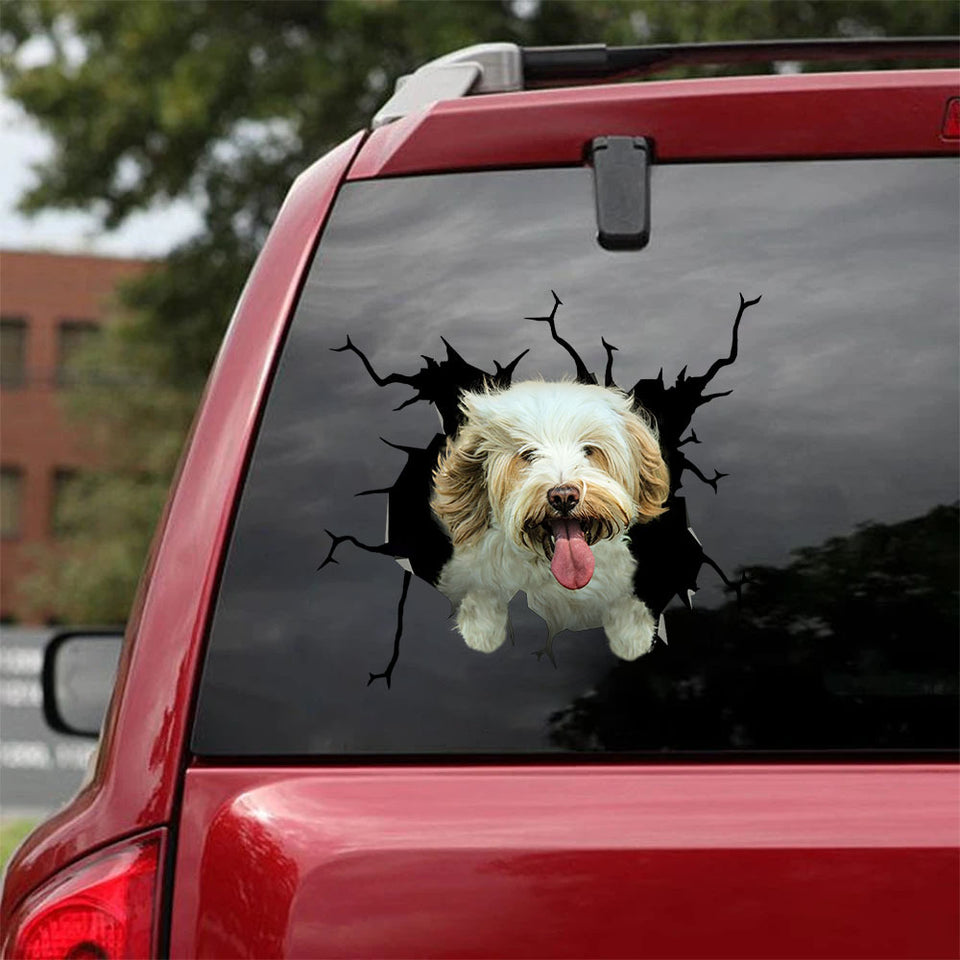 [ha0088-snf-ptd]-tibetan-terriers-crack-car-sticker-dogs-lover