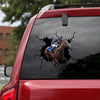 [ha0133-snf-ptd]-racing-horse-crack-car-sticker-