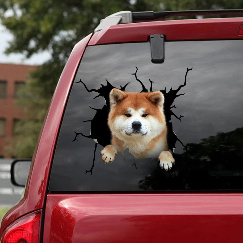 Akita Crack Decal For Back Car Window You Cute Custom Decal Stickers Valentine Gift Ideas - Dog Lovers die-cut waterproof vinyl sticker decal