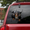 Long Haired Dachshund Crack Decal Sticker Car Cool Decal Stickers Christmas Gifts For Mom - Dog Lovers die-cut waterproof vinyl sticker decal