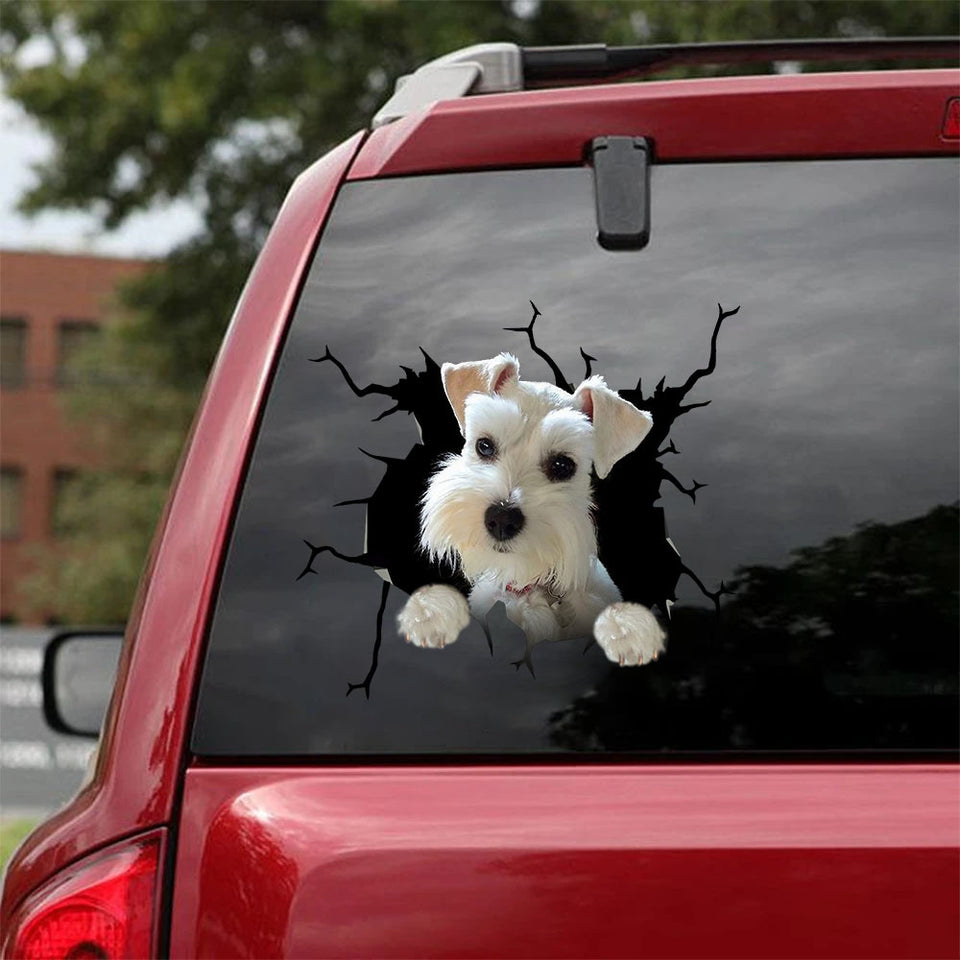 Schnauzer Crack Mom Car Decal Your Cute Jeans Custom Car Decals Box Gift - Dog Lovers die-cut waterproof vinyl sticker decal