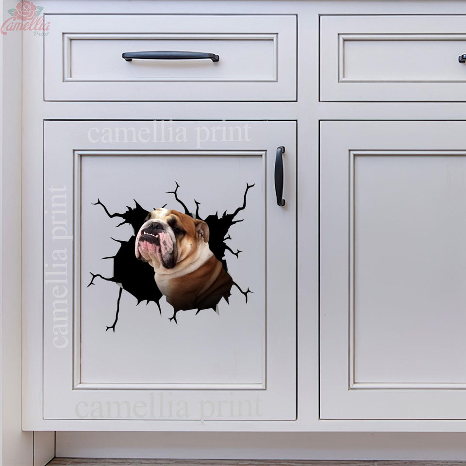 English Bulldog Crack Duck Decal Pretty Cute Vinyl Sticker Maker Birthday Gift For Wife - premium outdoor waterproof vinyl decal close-up