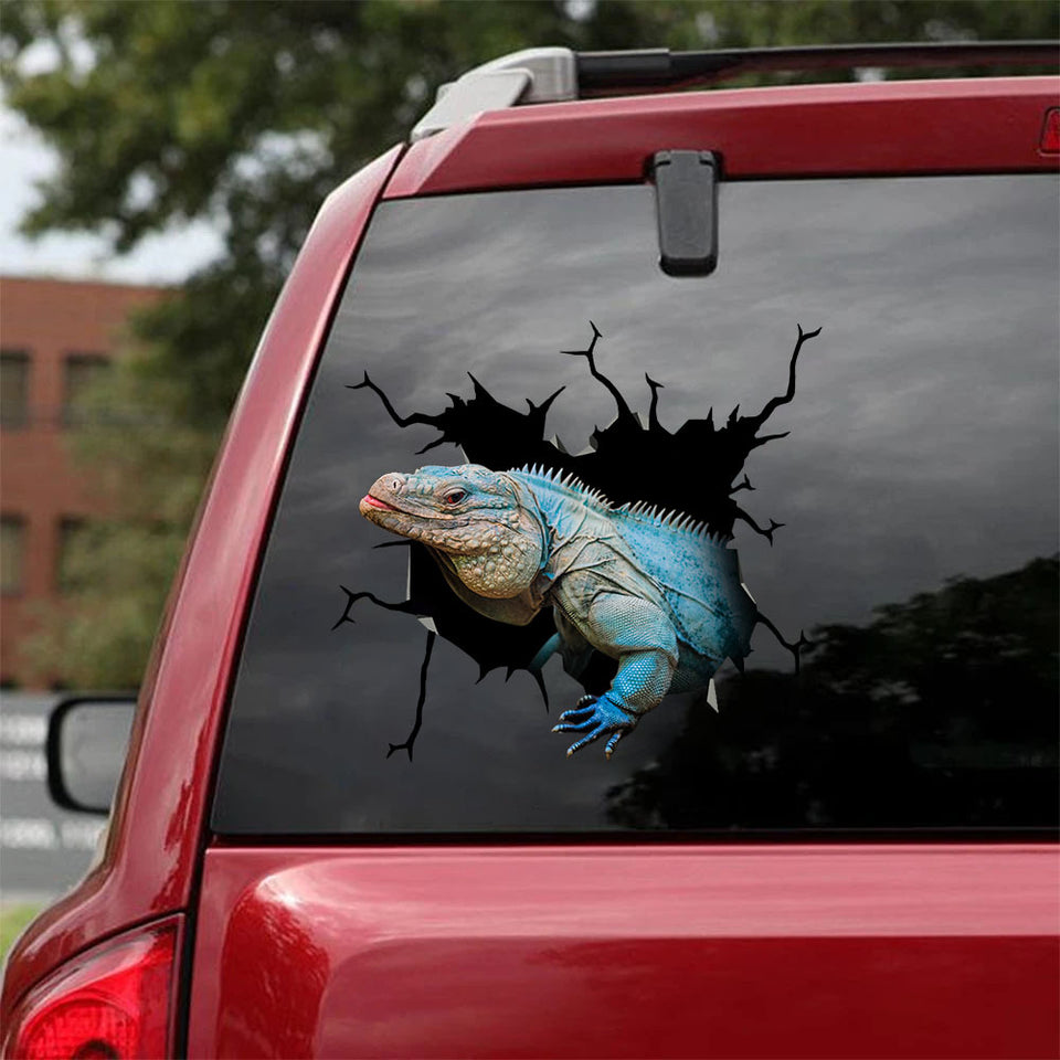Iguana Crack Sticker Kawaii You Cute Custom Sticker Maker 3rd Anniversary Gift - Wildlife & Nature die-cut waterproof vinyl sticker decal