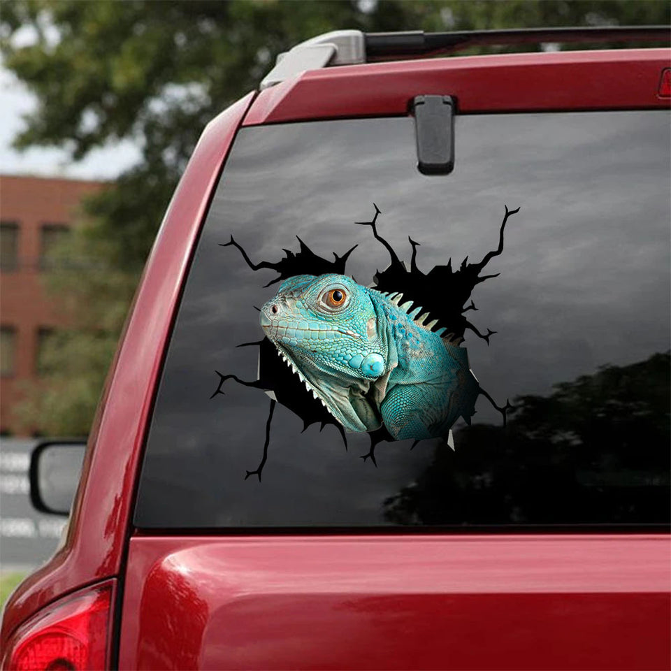 Iguana Crack Sticker Sheets Happy Number Stickers Gift Ideas For Men - Wildlife & Nature die-cut waterproof vinyl sticker decal