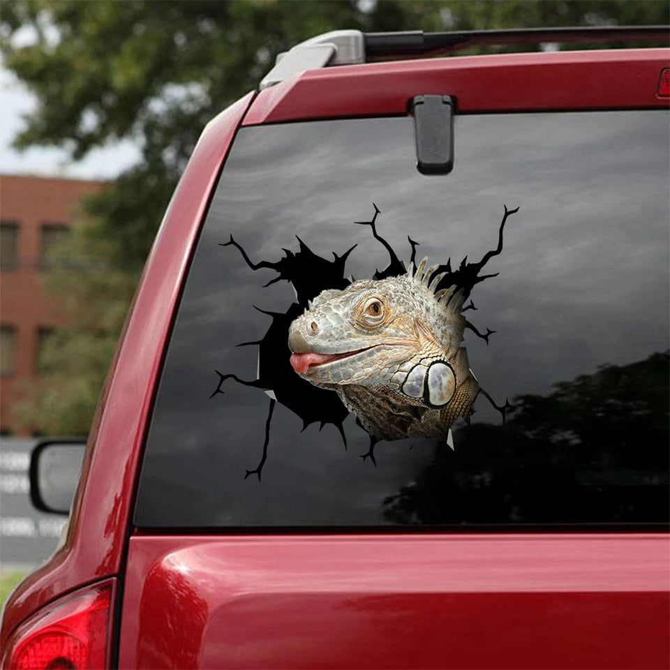 Iguana Crack Decal Sticker Car You Cute Anime Car Sticker Birthday Ideas For Boyfriend - Wildlife & Nature die-cut waterproof vinyl sticker decal