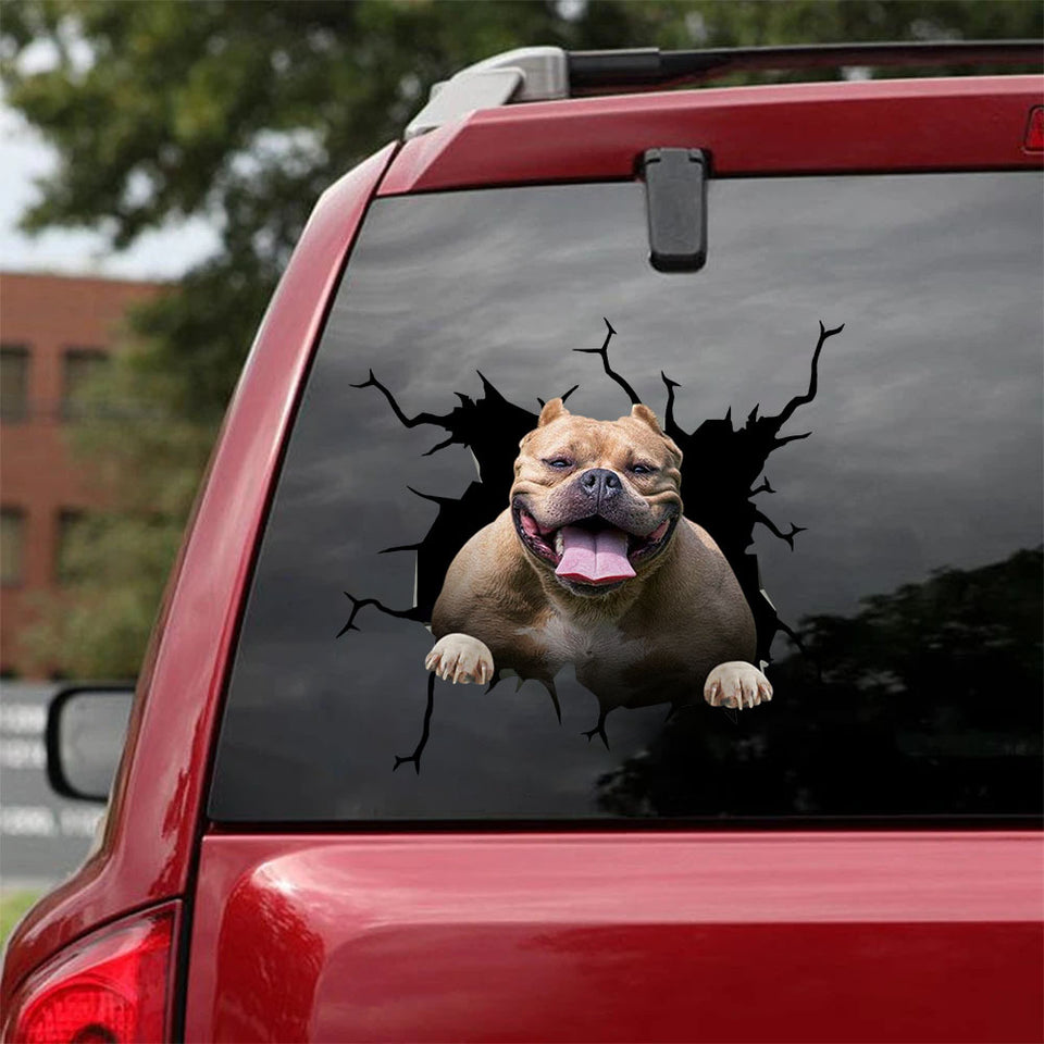 American Bully Crack Decal For Back Car Window Likeable Custom Sticker Maker Best Gifts For Men 2020 - General die-cut waterproof vinyl sticker decal
