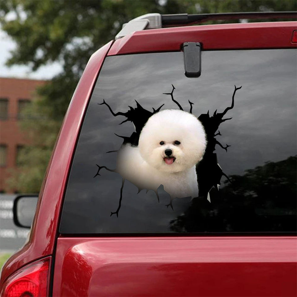 Bichon Frise Crack Sticker Decals Your Cute Jeans Stickers Para Carros Anniversary Gifts For Parents - General die-cut waterproof vinyl sticker decal