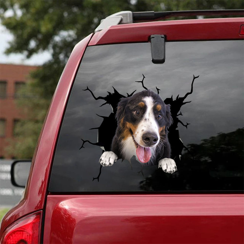 Bernese Mountain Crack Stickers For Cars Your Cute Sticker Sheets Gift Ideas For Wife - Dog Lovers die-cut waterproof vinyl sticker decal