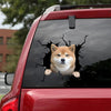 Shiba Inu Crack Decal For Wall Funny Jokes Custom Made Stickers Birthday Ideas For Husband - Dog Lovers die-cut waterproof vinyl sticker decal