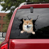 Shiba Inu Crack Sticker Sheets Cute Vinyl Graphics Cool Christmas Gifts - Dog Lovers die-cut waterproof vinyl sticker decal
