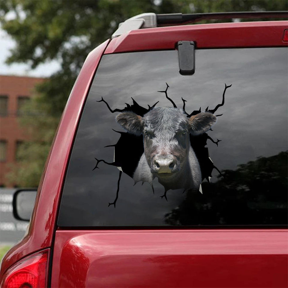 Cow Crack Stickers Custom Funny Faces Laptop Decals Good Christmas Gifts - Cattle / Farm die-cut waterproof vinyl sticker decal