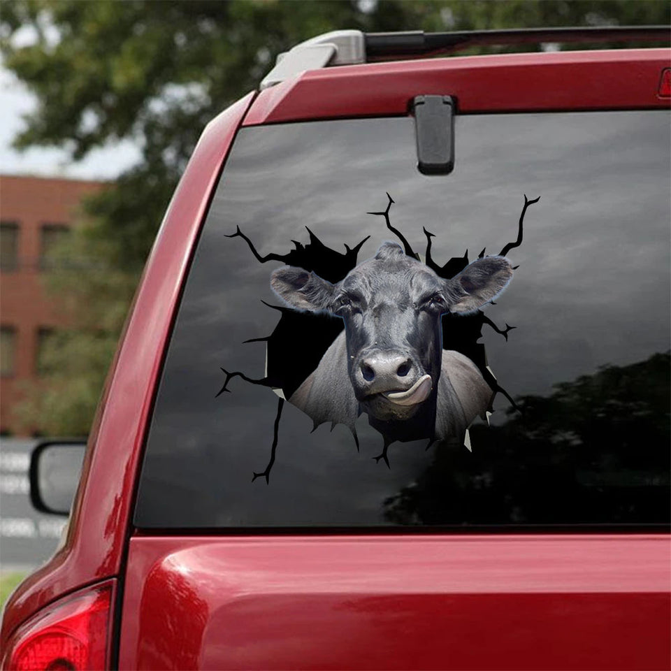 Cow Crack Decal Window Wiper Cute A Custom Made Stickers Mother's Day Gifts - Cattle / Farm die-cut waterproof vinyl sticker decal