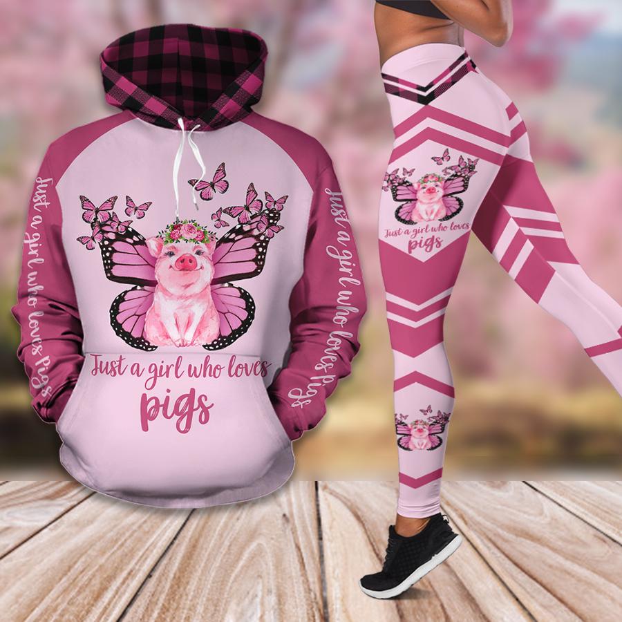 A Girl Loves Pigs Hoodie & Legging