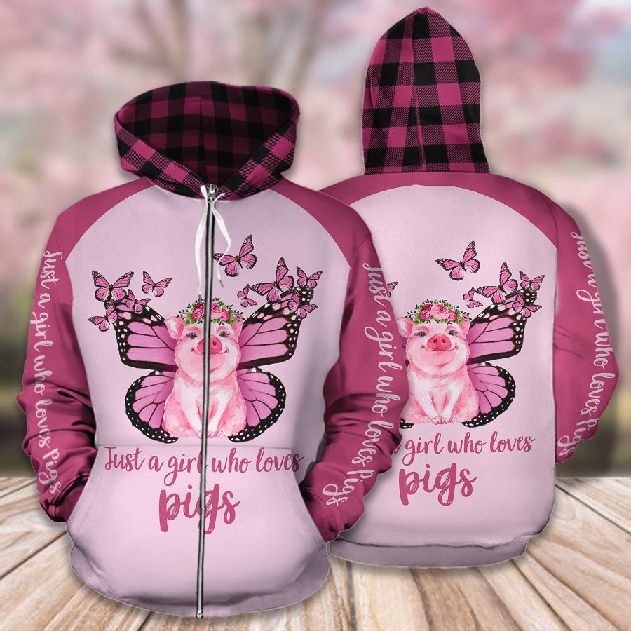 A Girl Loves Pigs Hoodie & Legging