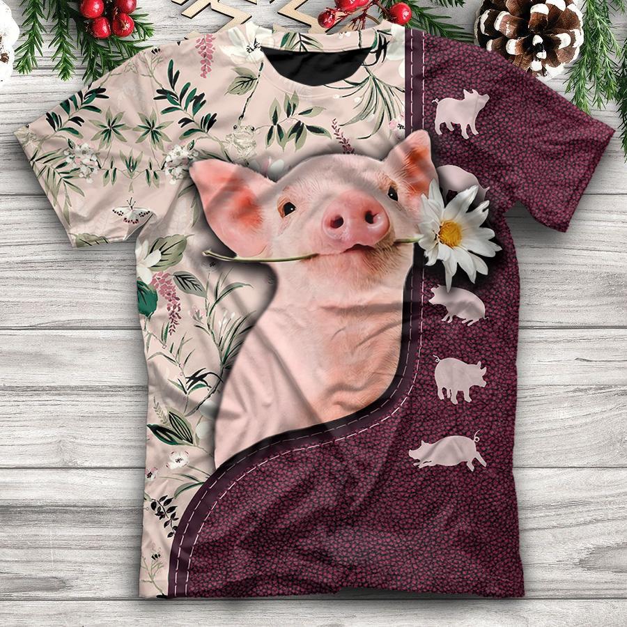 Flower Leather Pig Combo Hoodie & Legging