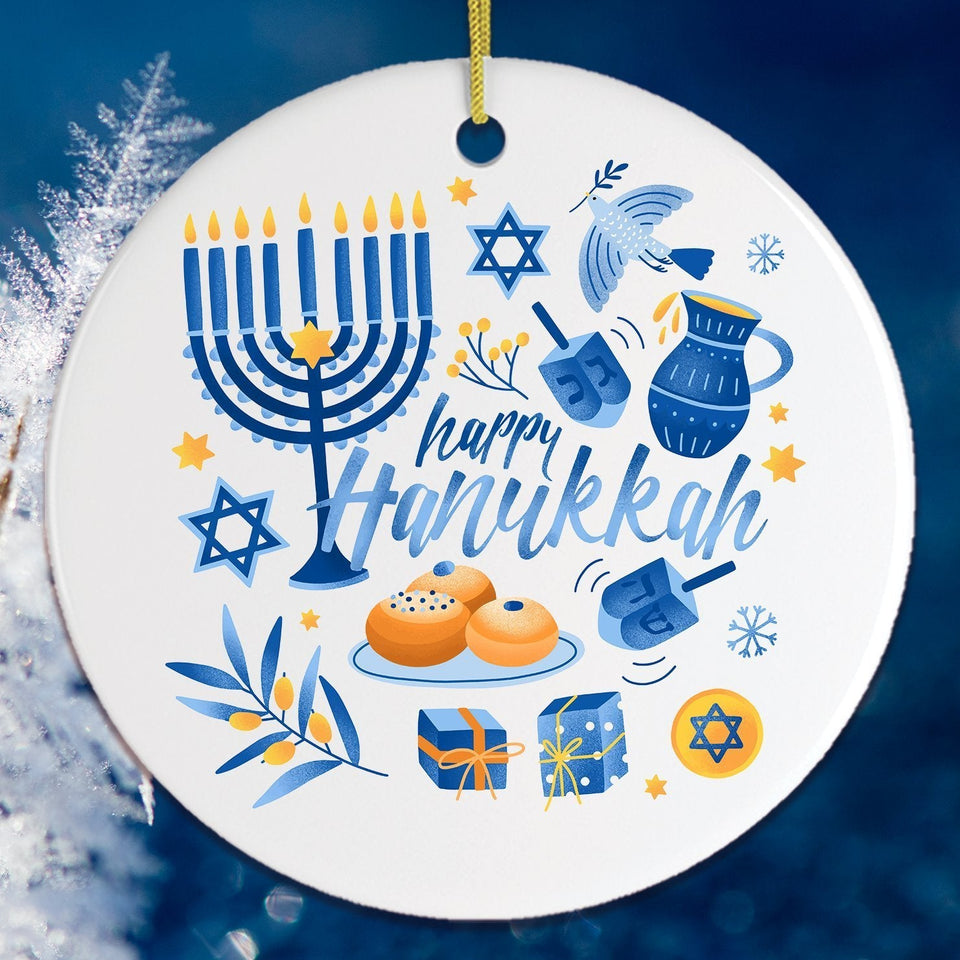 Happy Hanukkah Ornament
