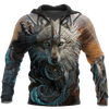 Native American Wolf Hoodie T Shirt For Men and Women HAC220401