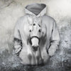 All Over Print White Horse