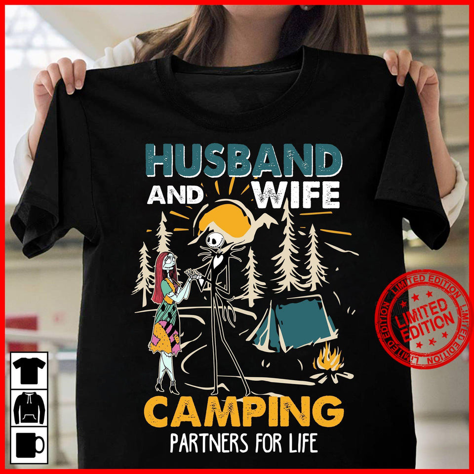 Husband and Wife Camping Partners for Life Halloween 2D K1812