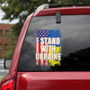 I Stand With Ukraine Flag Ukrainian Lover Essential Car Vinyl Decal Sticker
