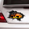 [sk0595-snf-tpa]-jungle-crack-car-sticker-animals-lover