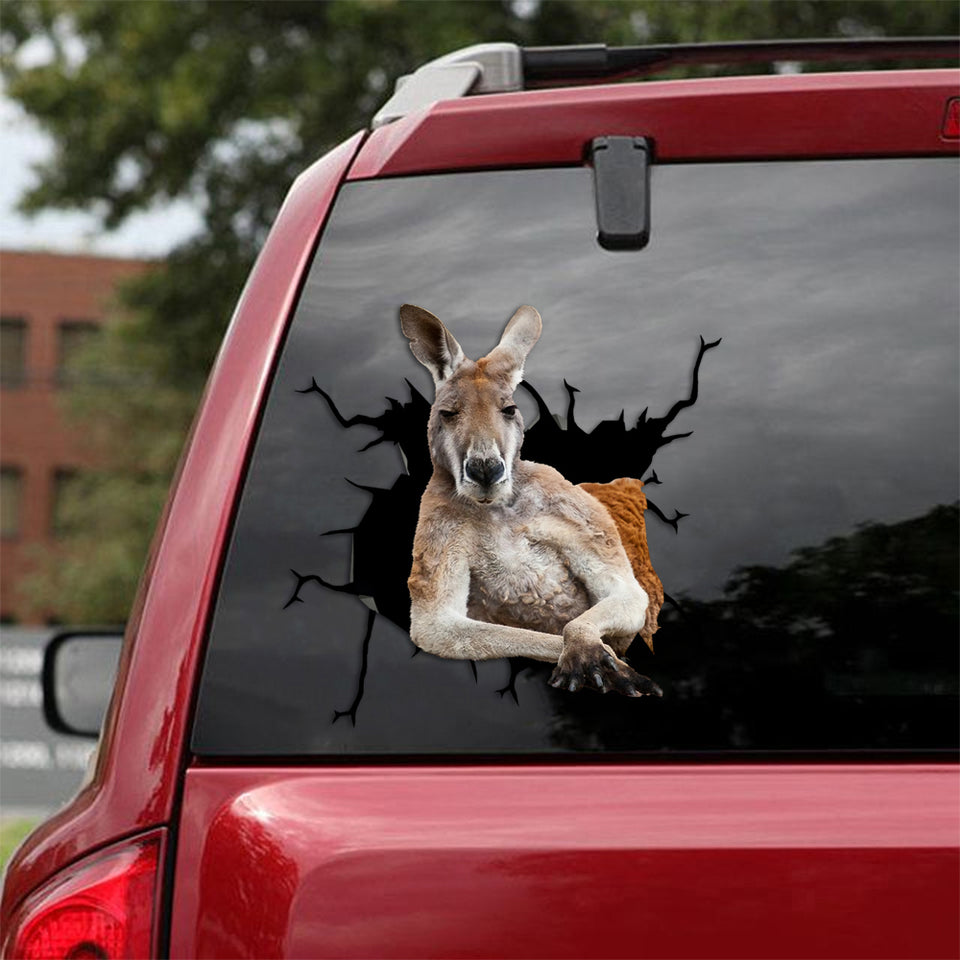 [sk0680-snf-tpa]-kangoroo-crack-sticker-animals-lover