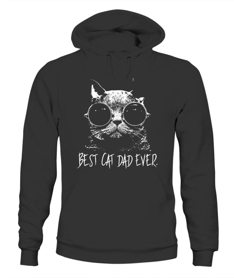 Best Cat Dad Ever Vintage Retro Cat Father Gift Men Tshirt