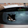 Boston Terrier Crack Sticker Album Happy Bee Stickers Anniversary Gifts By Year - custom sticker applied on car truck window preview