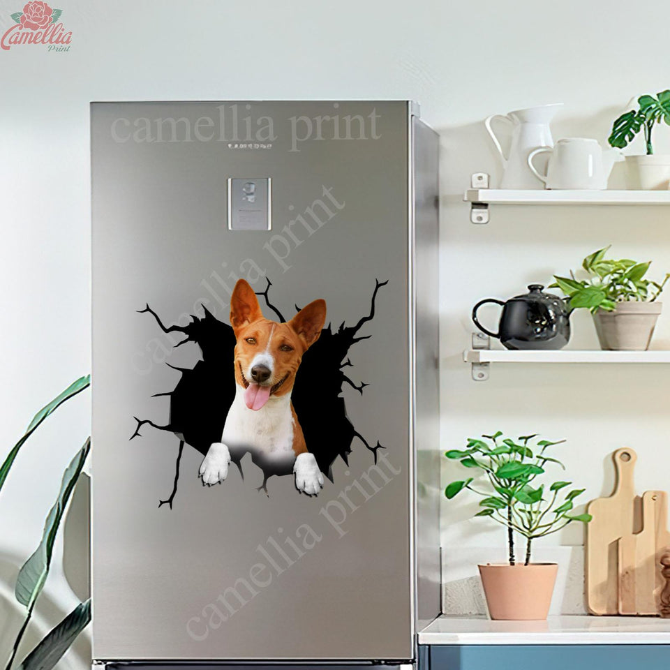 Basenji Dog Crack Decals For Walls Humor Thank You Stickers First Communion Gifts - high quality vinyl sticker view #5