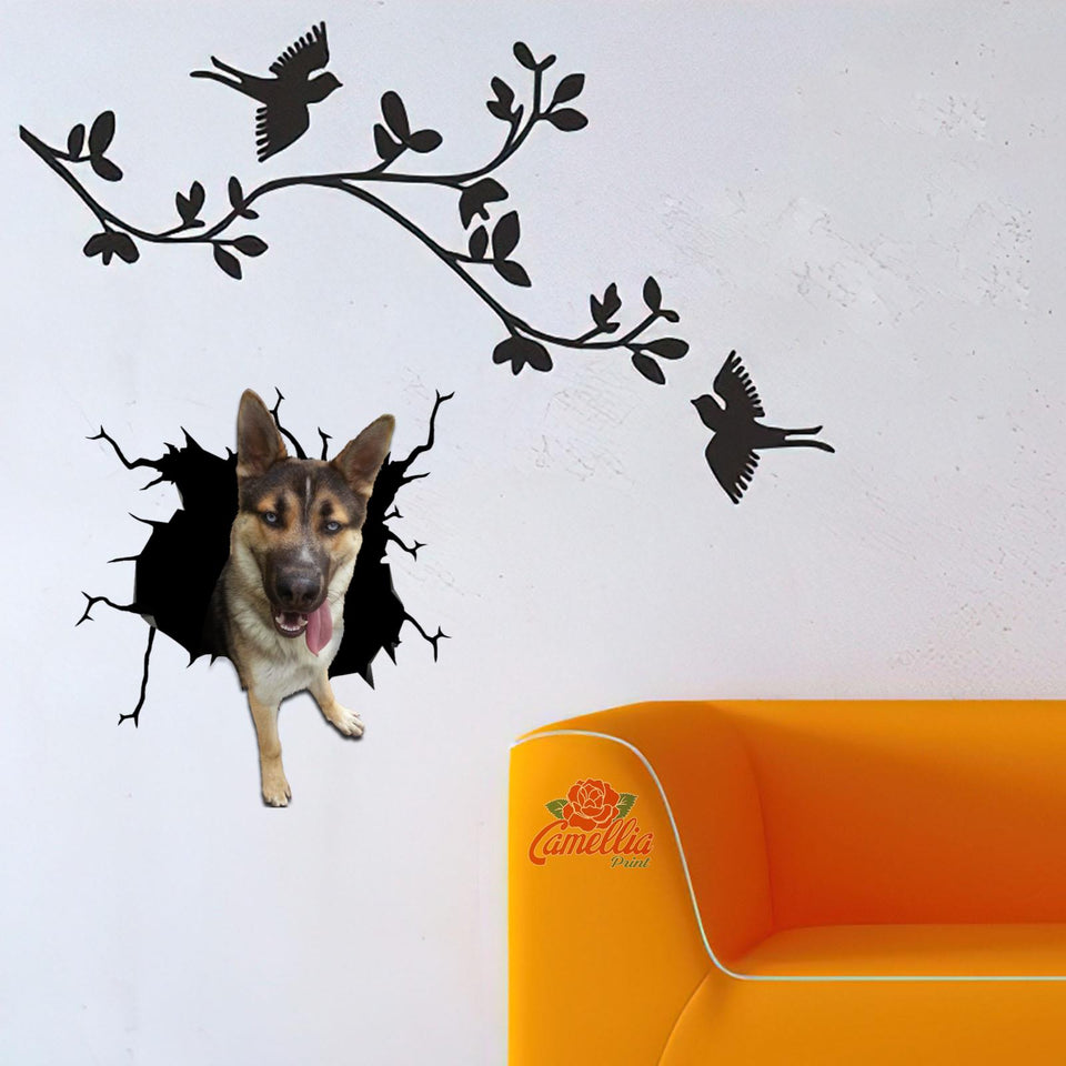 German Shepherd Crack Bone Sticker Funny Memes Custom Sticker Labels 7 Year Anniversary Gift - Dog Lovers Sticker view #8