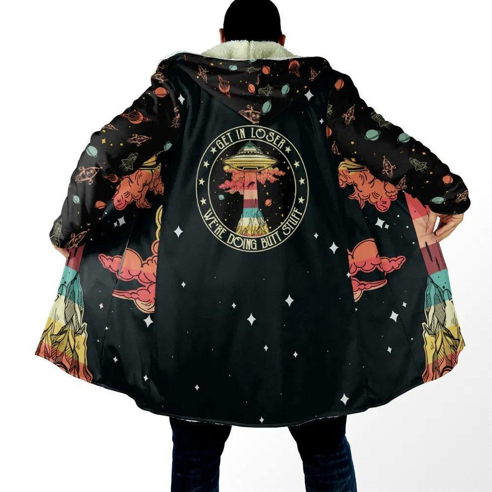 Get In Loser We’re Doing Butt Stuff Hoodie Coat HC1036 - Camellia Print