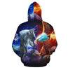 [sk0443-auh-ptd] EAGLE Wolf 3D Unisex Hoodies - Camellia Print