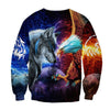 [sk0443-auh-ptd] EAGLE Wolf 3D Unisex Hoodies - Camellia Print