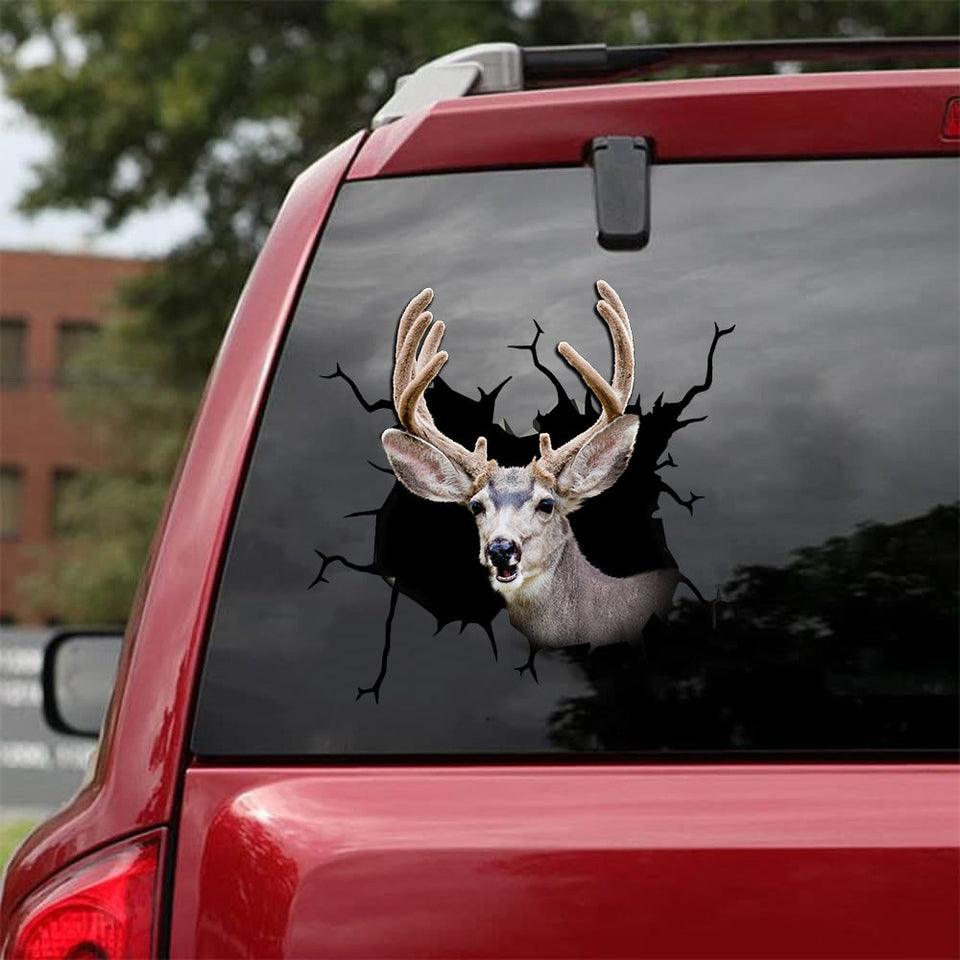 [sk1335-snf-tnt]-mule-deer-crack-sticker-hunting-lover