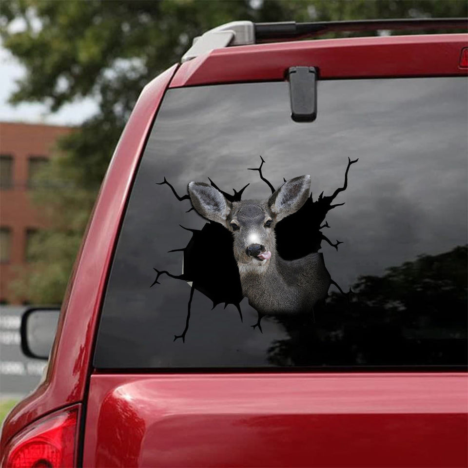 [sk1334-snf-tnt]-mule-deer-crack-sticker-hunting-lover