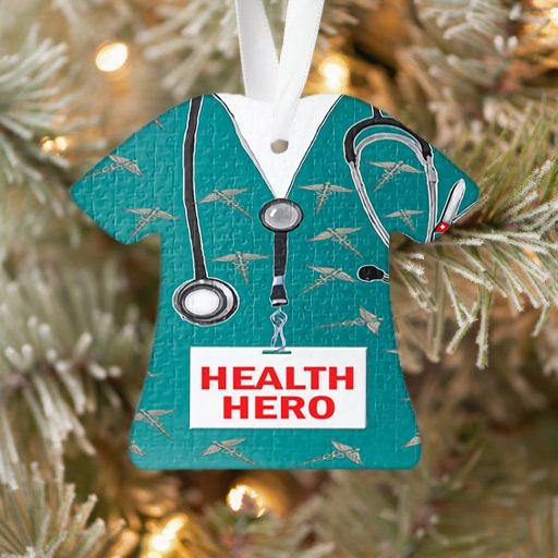 [sk0407-pw-ornm-tpa] Ornament Nurse Gift For Christmas Decorate The Pine Tree - Camellia Print