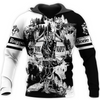 PL444 BONE REAPER BLACK AND WHITE 3D ALL OVER PRINTED SHIRTS