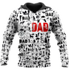 PL445 HUNTER BLACK AND WHITE 3D ALL OVER PRINTED SHIRTS