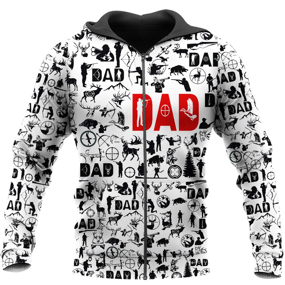 PL445 HUNTER BLACK AND WHITE 3D ALL OVER PRINTED SHIRTS