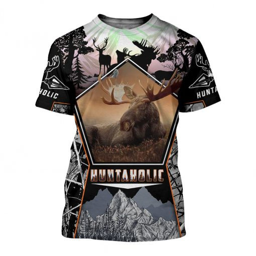 PL454 HUNTAHOLIC 3D ALL OVER PRINTED SHIRTS FOR MEN AND WOMEN