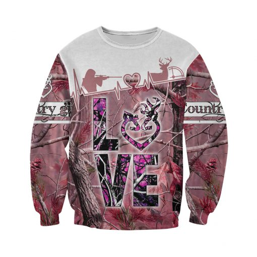 PL455 LOVE COUNTRY GIRL 3D ALL OVER PRINTED SHIRTS